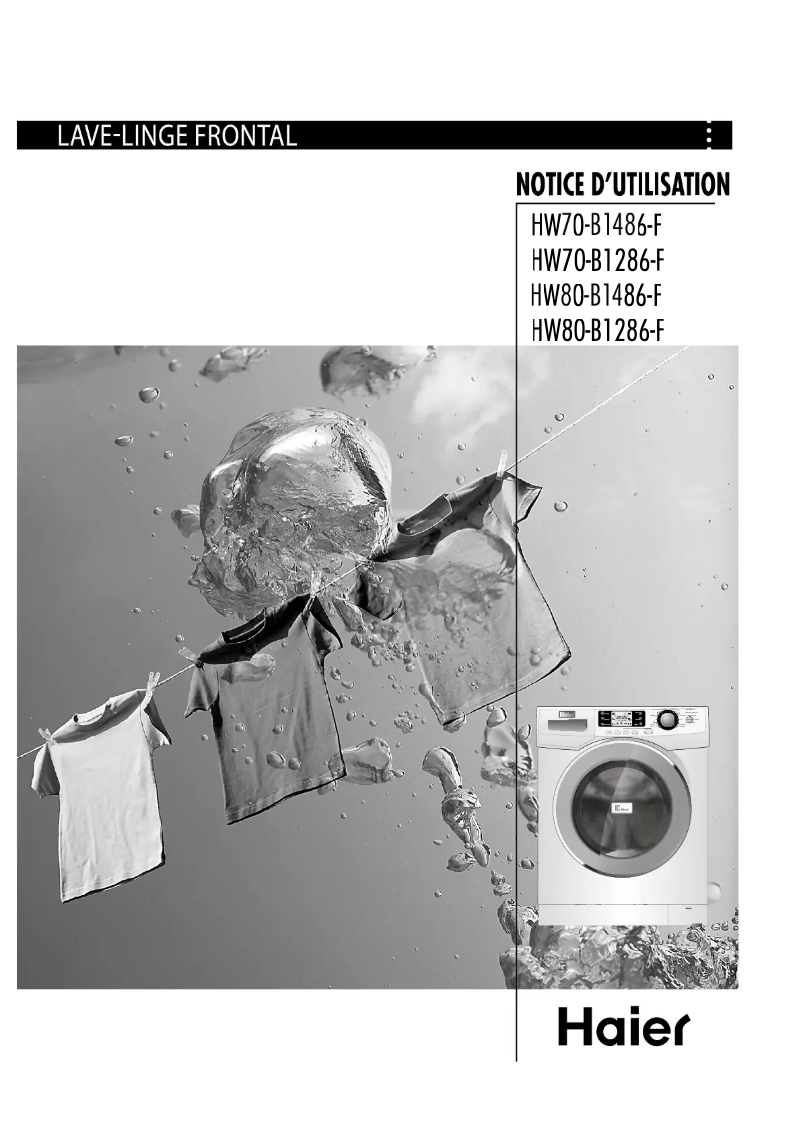 Page 1 de la notice Manuel utilisateur Haier HW80-B1486-F