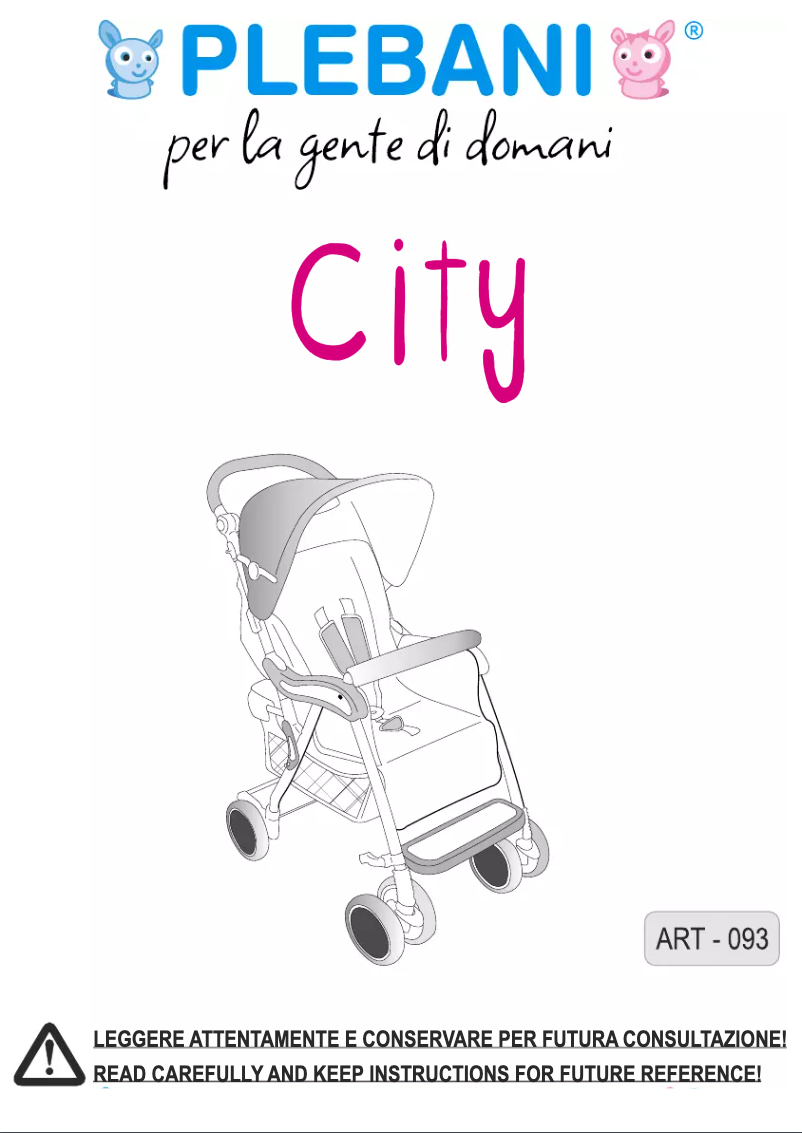 Page 1 de la notice Manuel utilisateur Plebani City