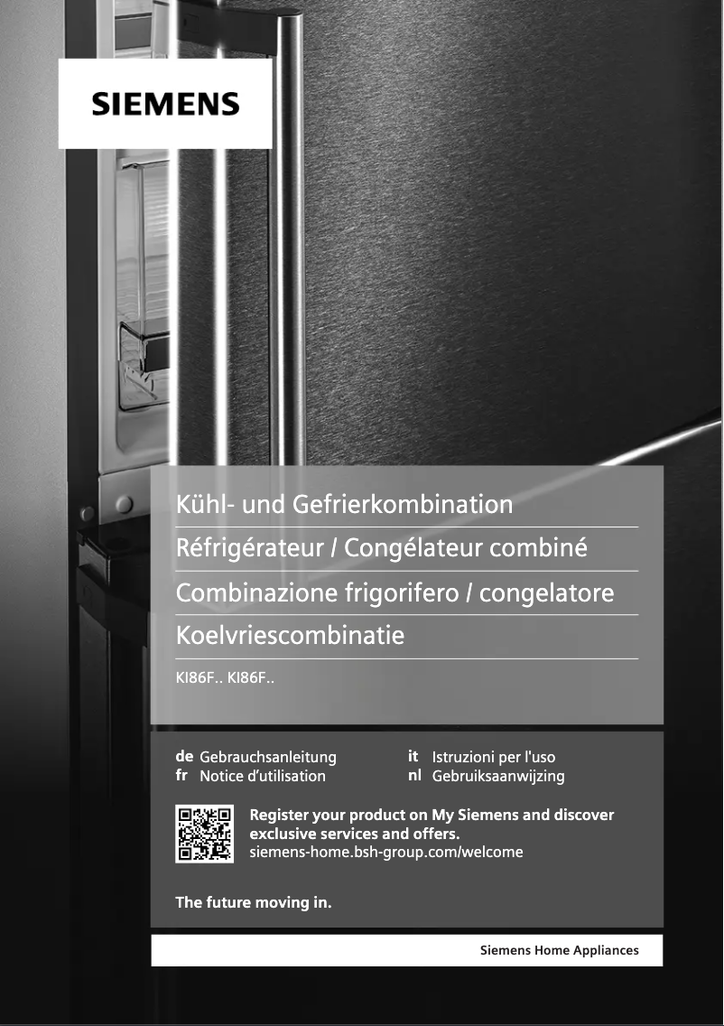Page n°1 - Manuel utilisateur Siemens KI86FSDE0