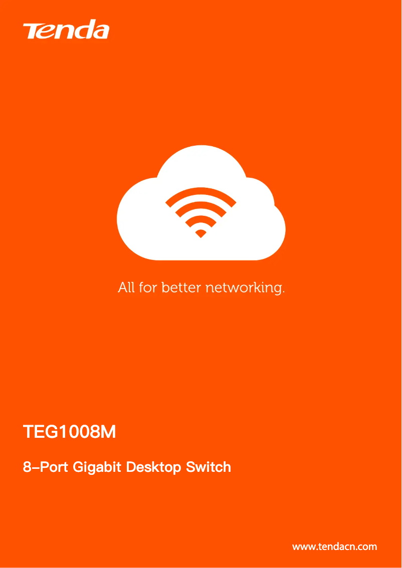 Page 1 de la notice Fiche technique Tenda TEG1008M