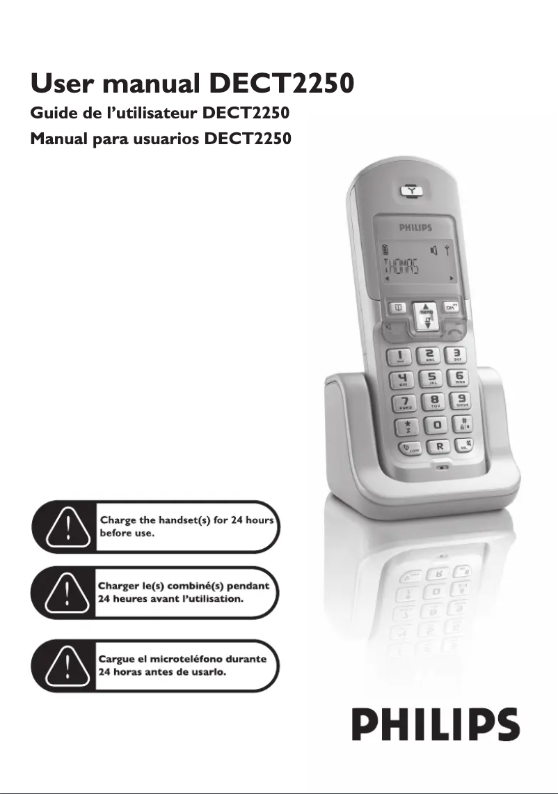 Imagen de la primera página del manual del dispositivo DECT2250