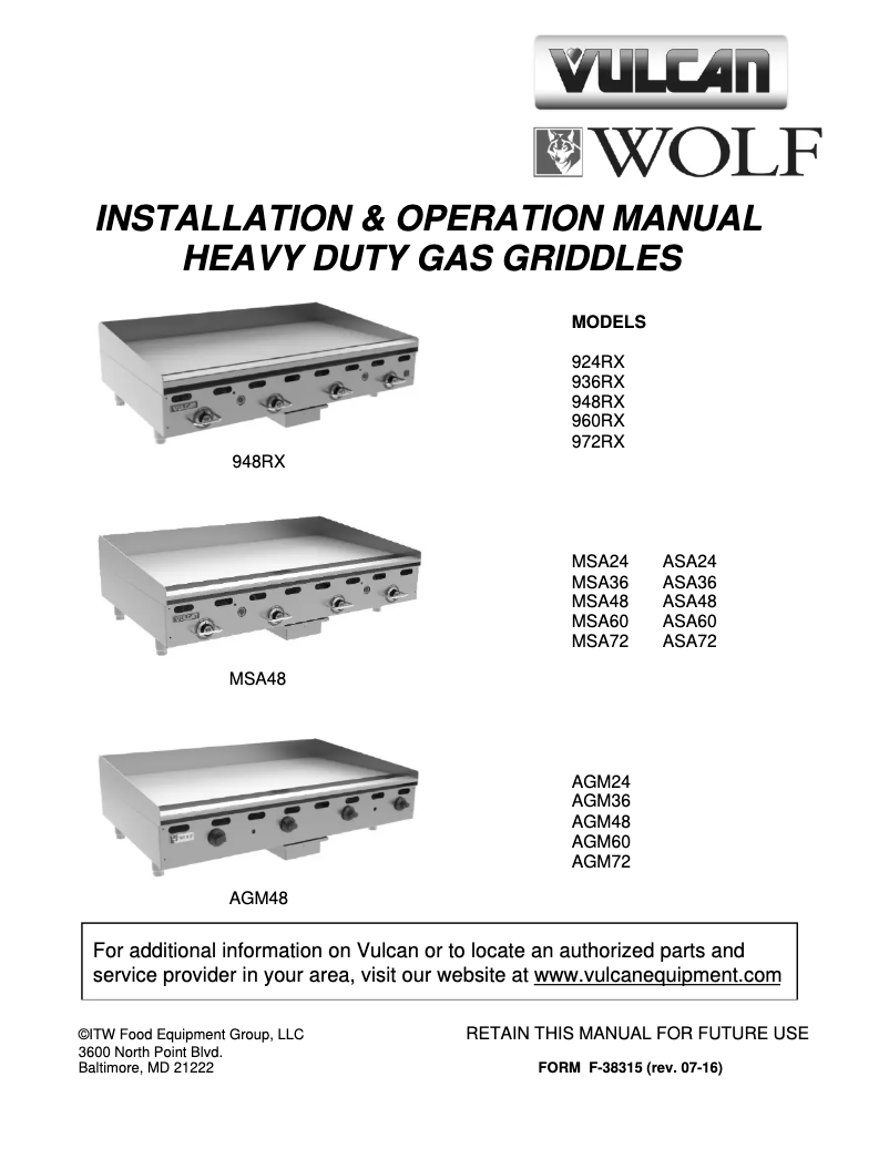 Page 1 de la notice Manuel utilisateur Wolf ASA48