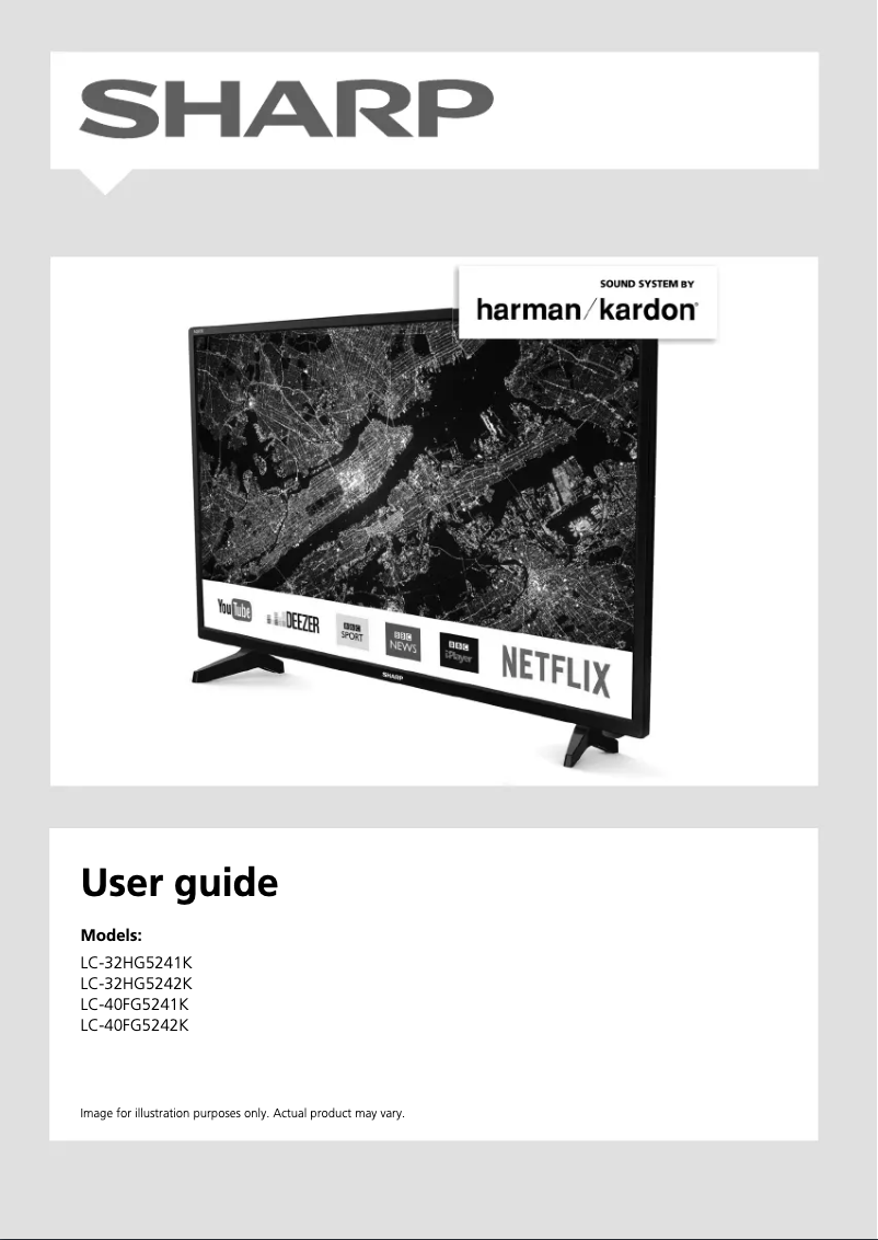 Page 1 de la notice Manuel utilisateur Sharp LC-40FG5241K