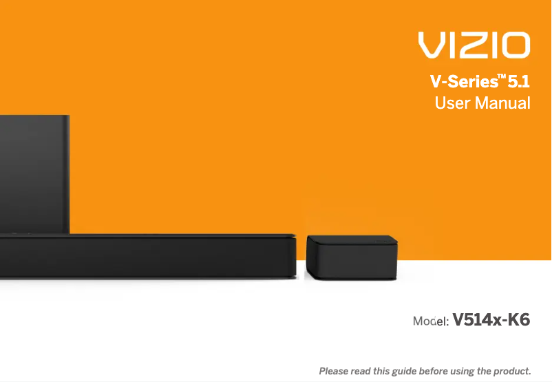 Page 1 de la notice Manuel utilisateur VIZIO V514x-K6