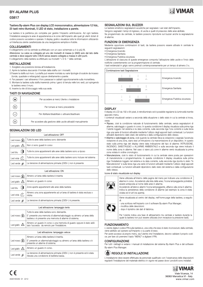 Page n°1 - Instructions / montage Vimar 03817