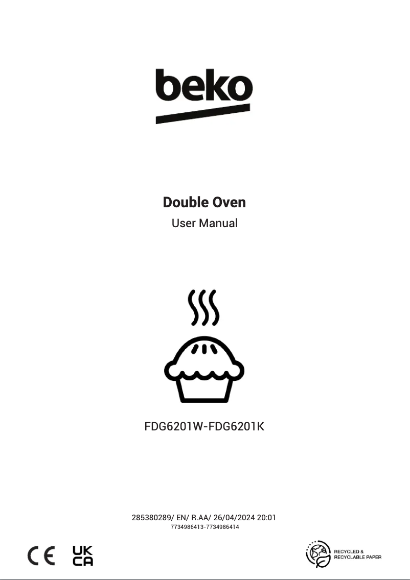 Page n°1 - Manuel utilisateur Beko FDG6201W