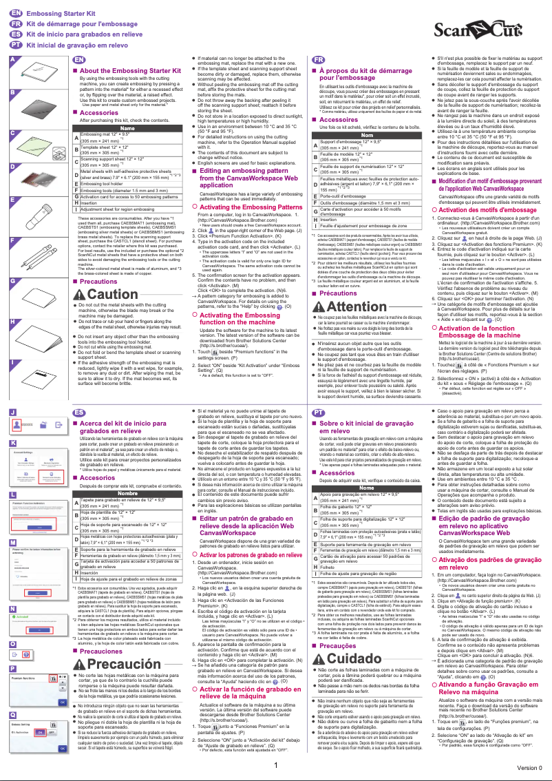 Page n°1 - Manuel utilisateur Brother CM350