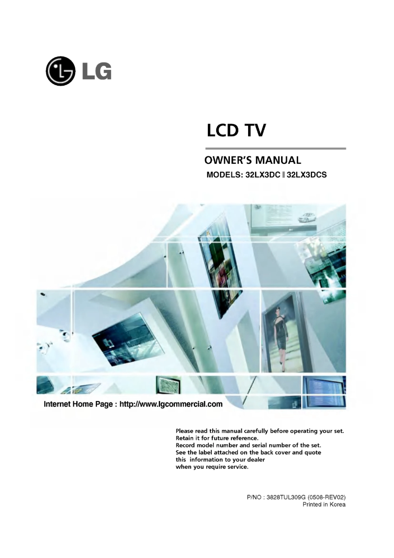 Page n°1 - Manuel utilisateur LG 32LX3DC