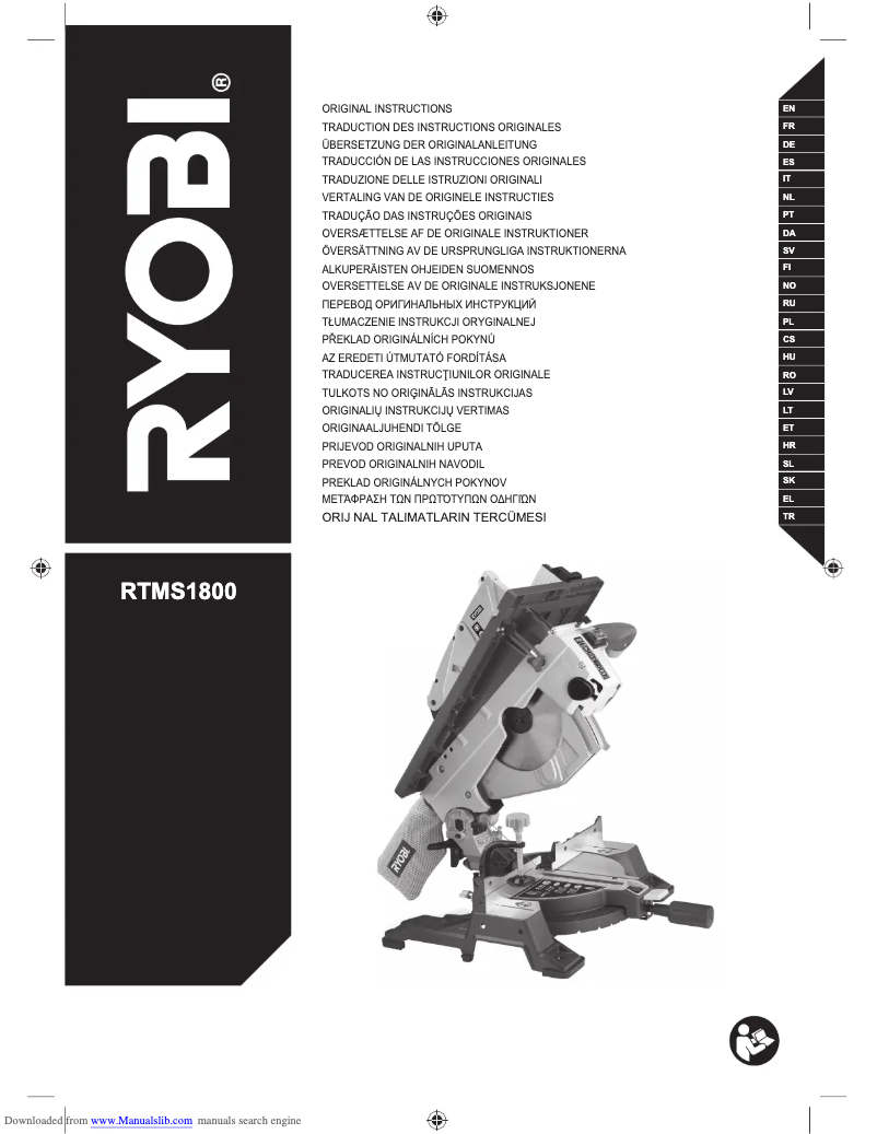 Page n°1 - Manuel utilisateur RYOBI RTMS1800