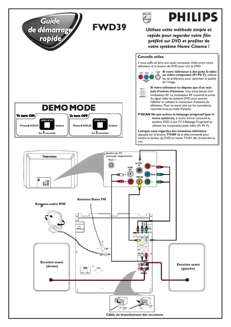 Página 1 del manual Guía de inicio rápido Philips FWD39