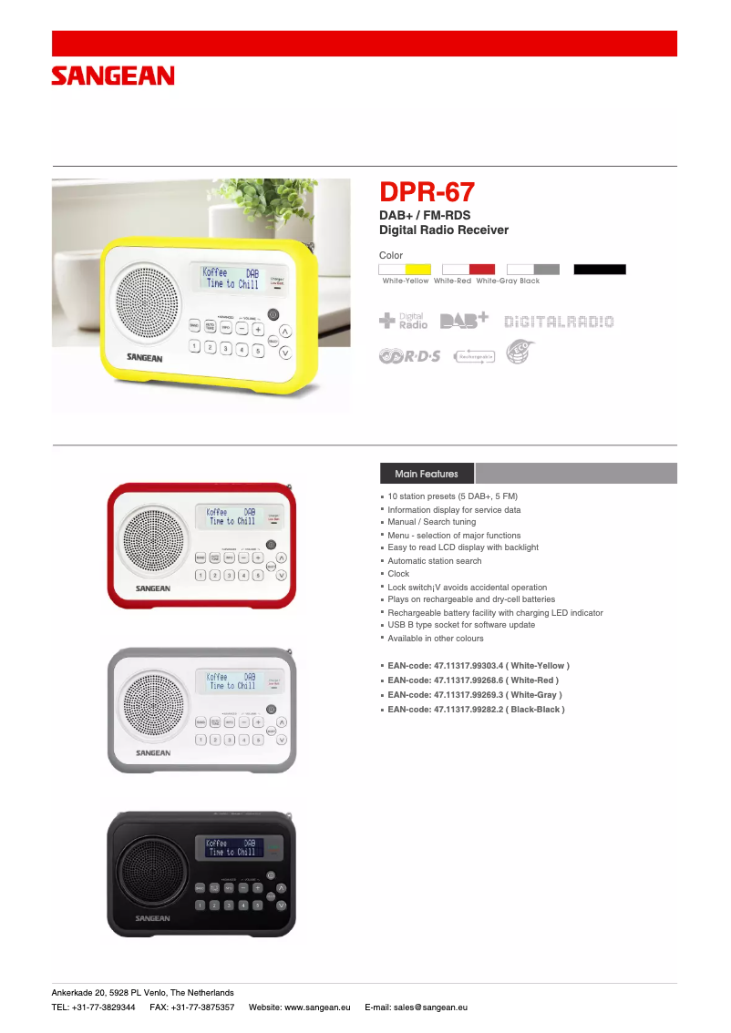 Image de la première page du manuel de l'appareil DPR-67