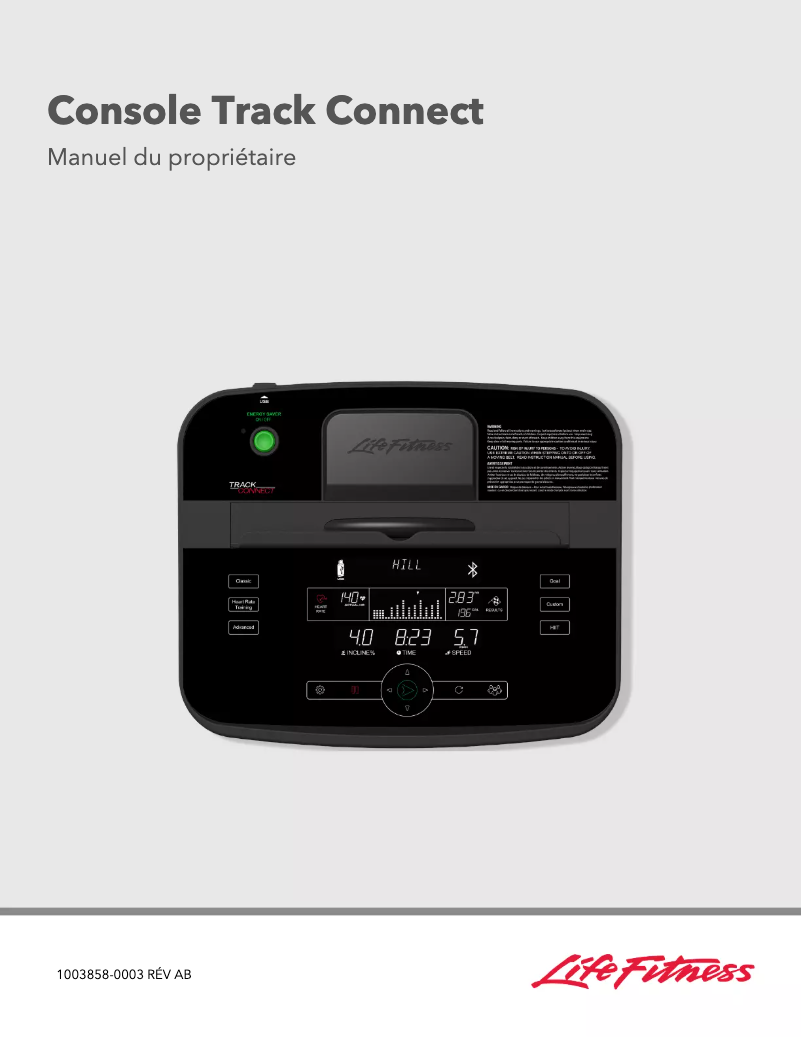 Image de la première page du manuel de l'appareil C1 Track Connect