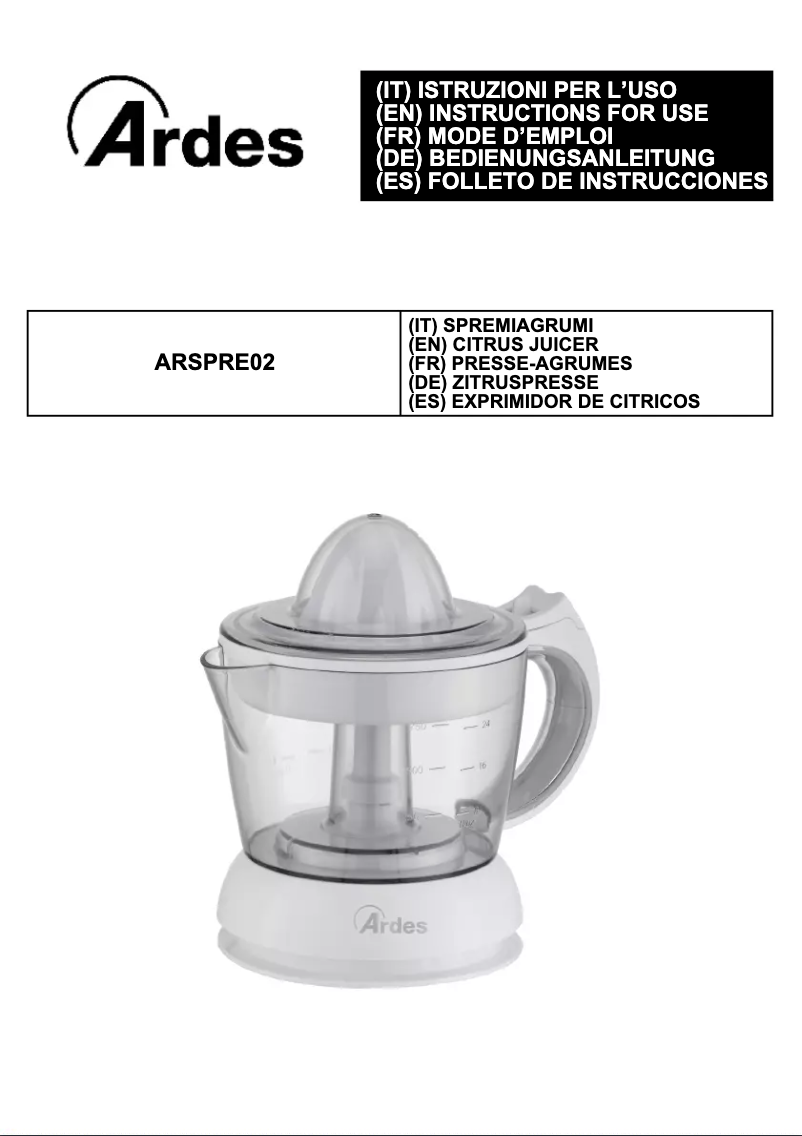 Page 1 de la notice Manuel utilisateur Ardes Tango ARSPRE02