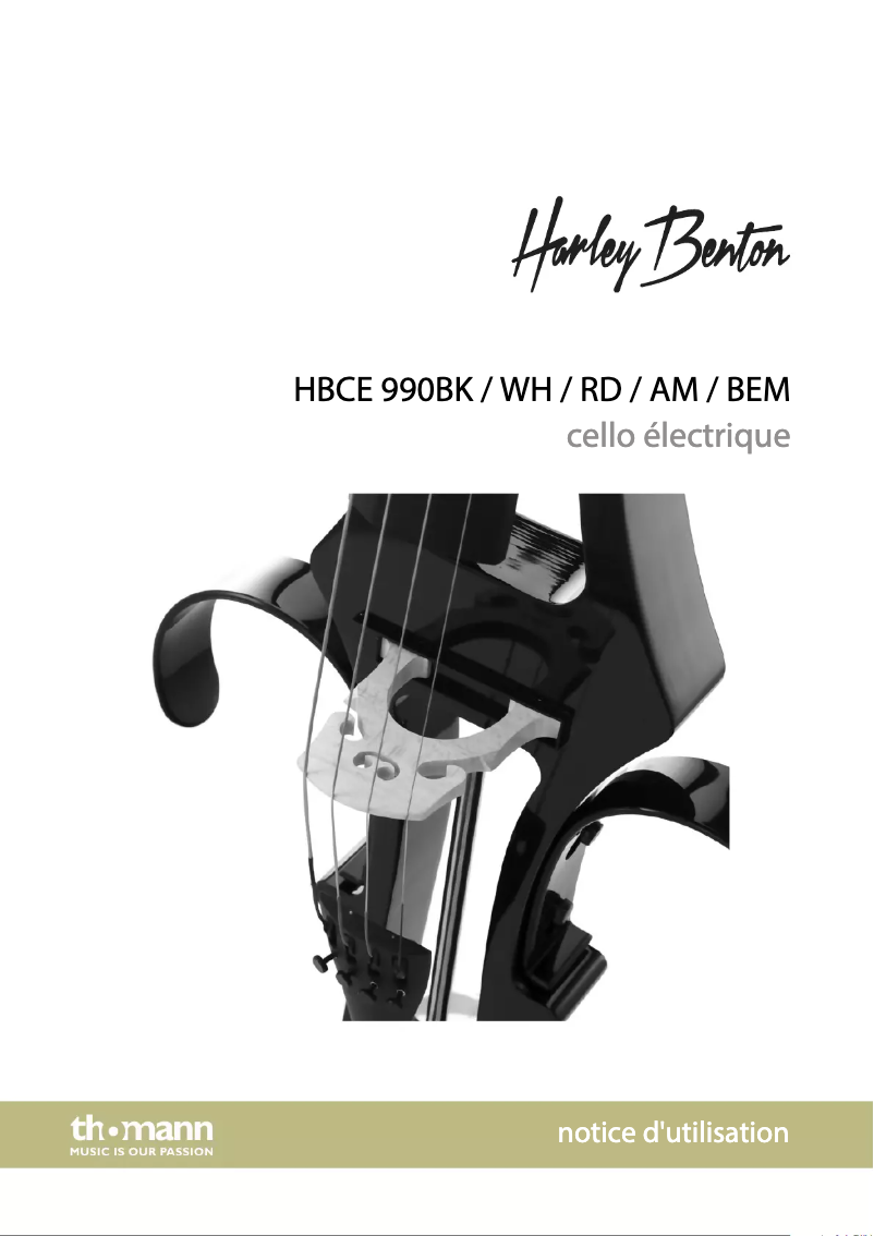 Page n°1 - Manuel utilisateur Harley Benton HBCE 990AM