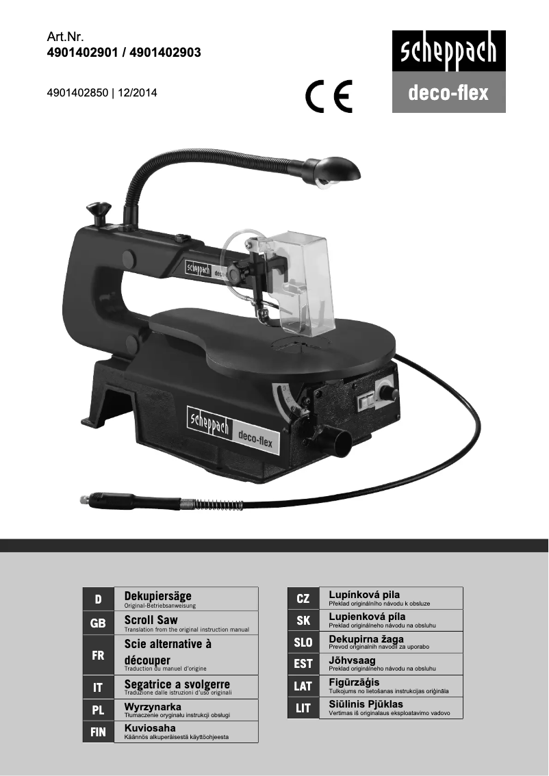 Image de la première page du manuel de l'appareil Deco-Fex