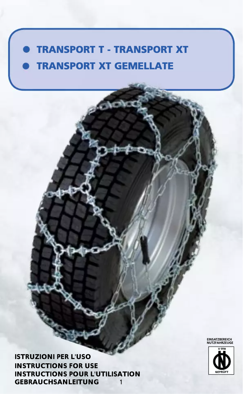 Image de la première page du manuel de l'appareil Transport