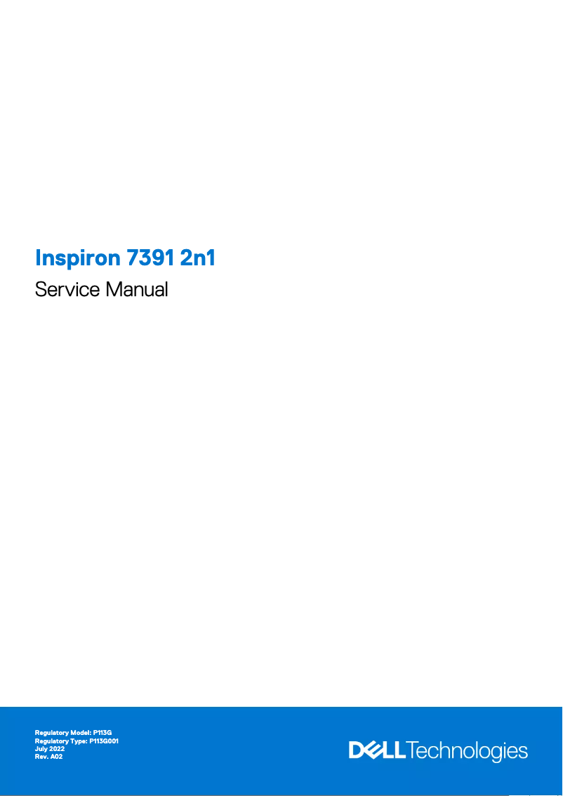 Page 1 de la notice Manuel utilisateur Dell Inspiron 7391