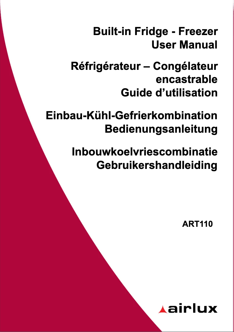 Page n°1 - Manuel utilisateur Airlux ART110