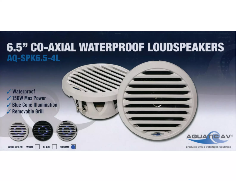 Page n°1 - Manuel utilisateur Aquatic AV AQ-SPK6.5-4LC