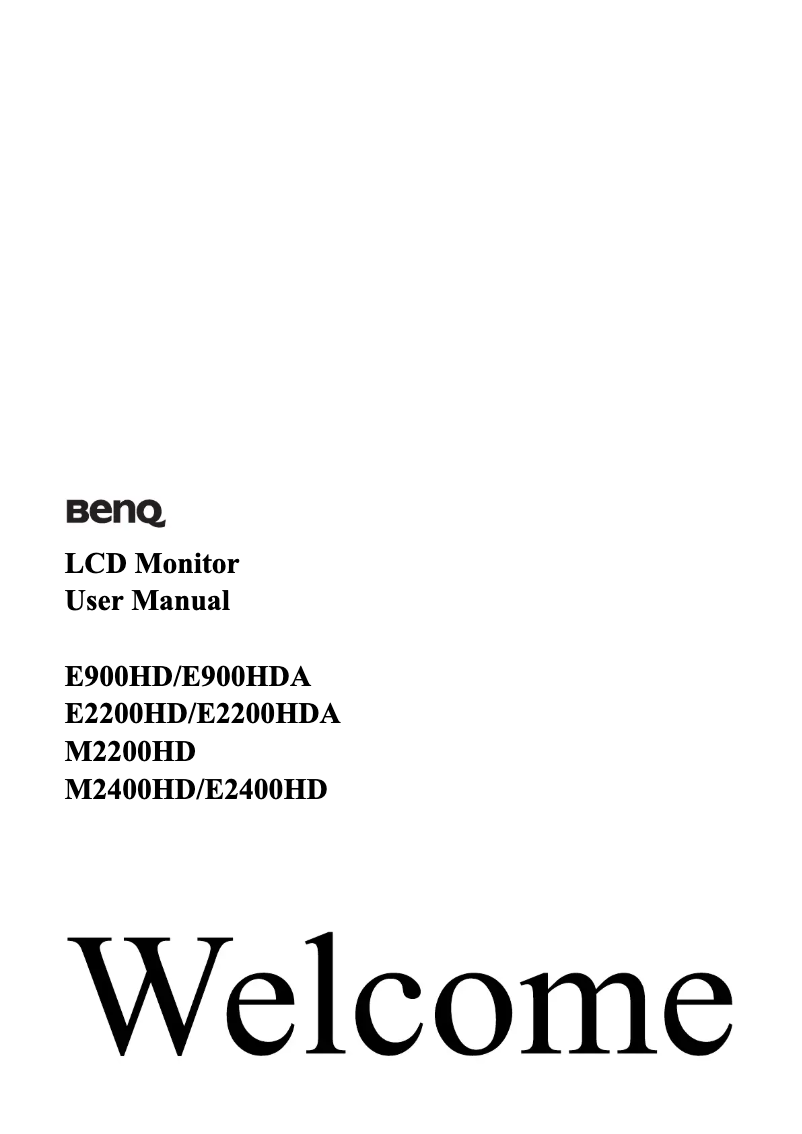 Page 1 de la notice Manuel utilisateur BenQ M2400HD