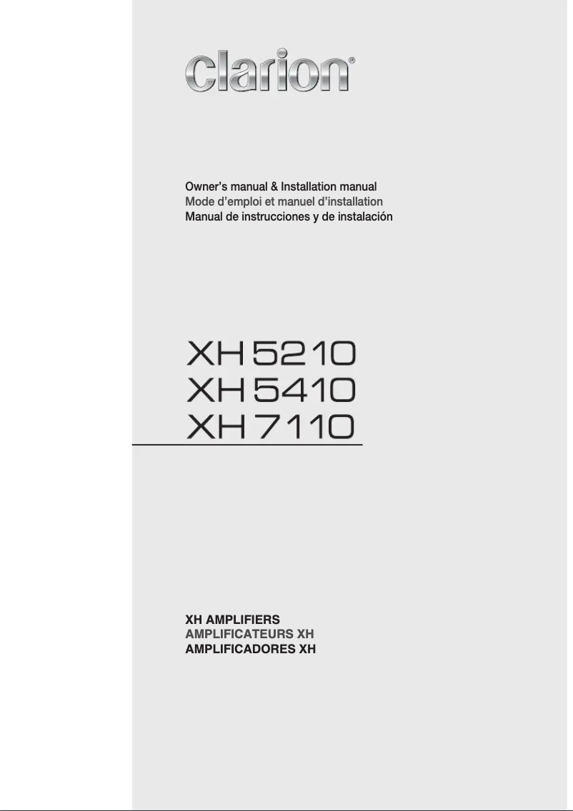 Image de la première page du manuel de l'appareil XH5210