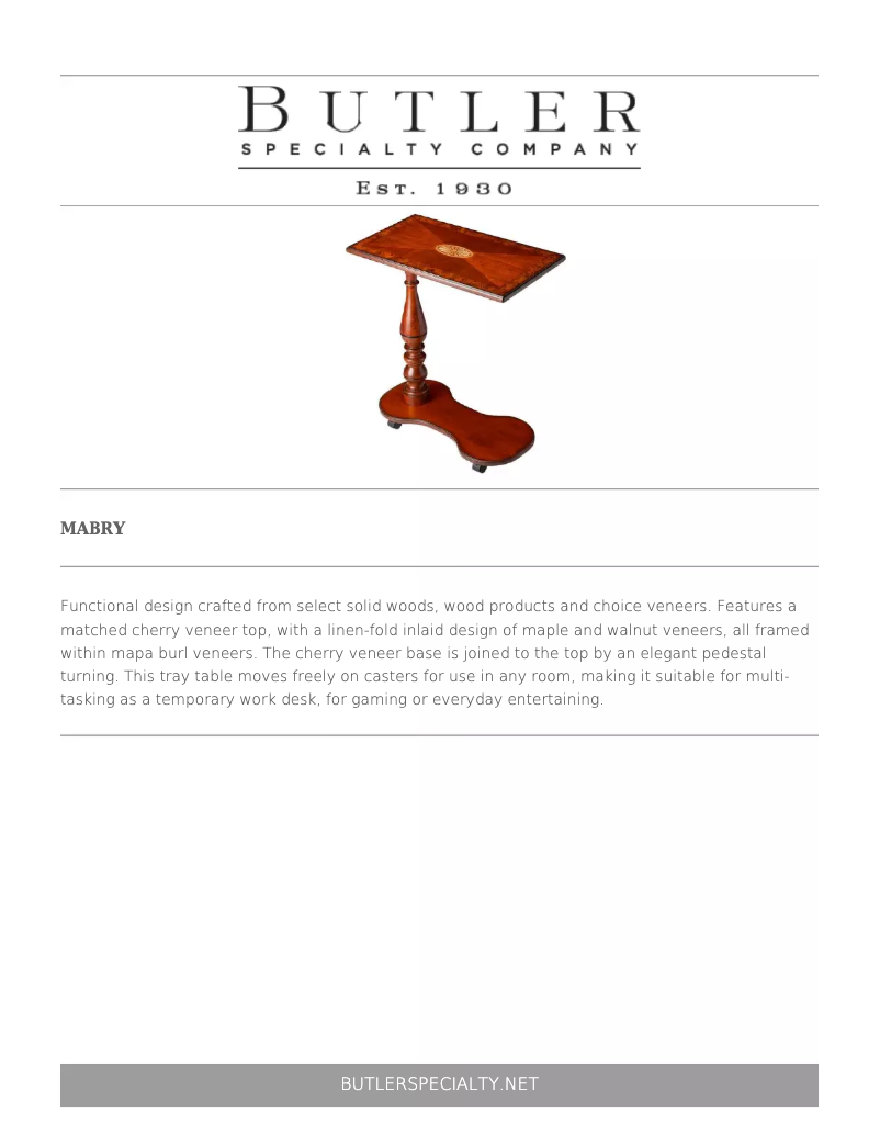 Image de la première page du manuel de l'appareil Mabry