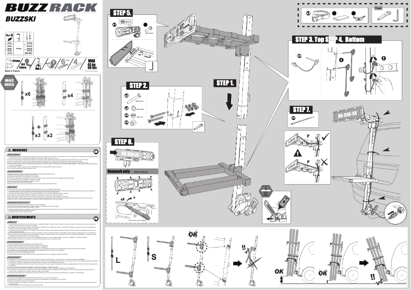 Page 1 de la notice Manuel utilisateur Buzz Rack Buzzski