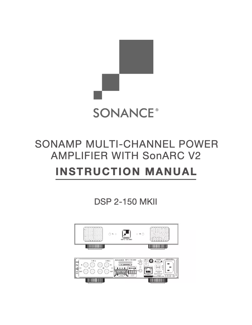 Image de la première page du manuel de l'appareil Sonamp DSP 2-150 MKII