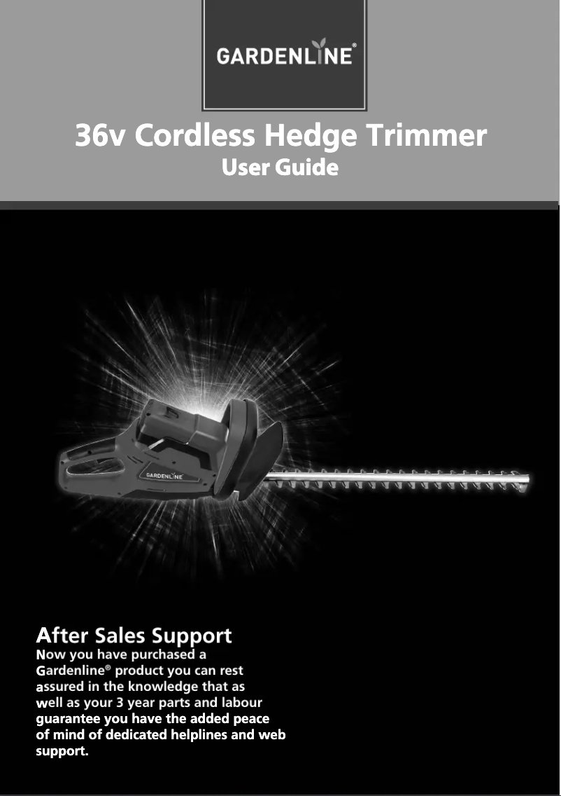 Page n°1 - Manuel utilisateur Gardenline GL-CH 36 Li