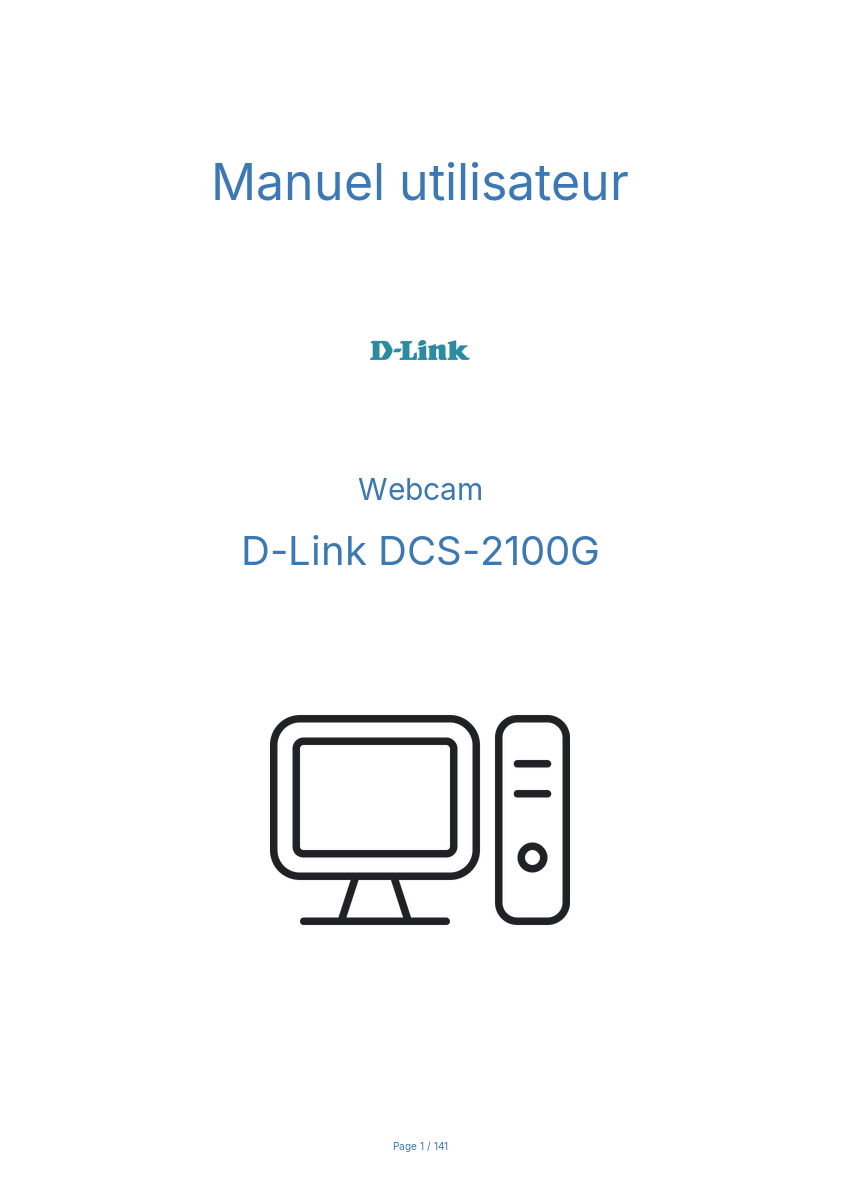 Page 1 de la notice Manuel utilisateur D-Link DCS-2100G
