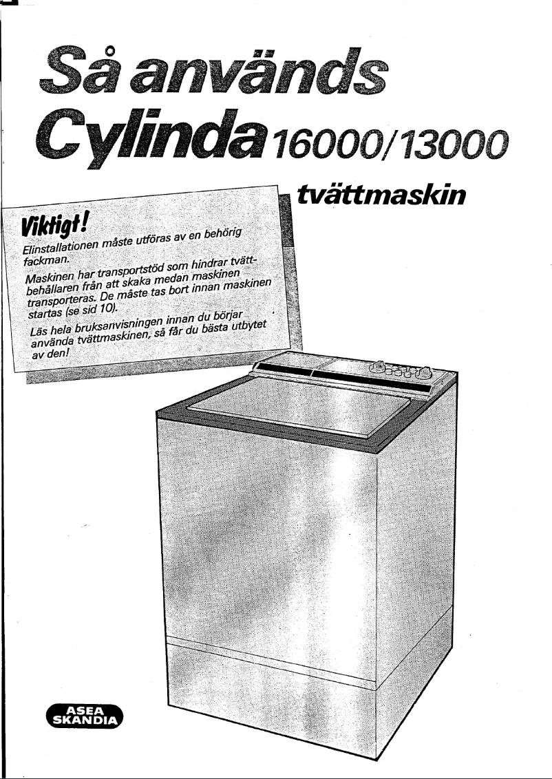 Page n°1 - Manuel utilisateur Cylinda 16000