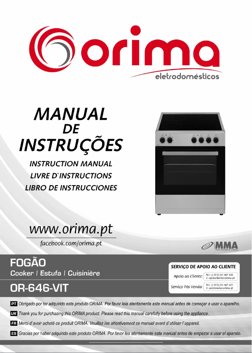 Page 1 de la notice Manuel utilisateur Orima OR 646 VIT