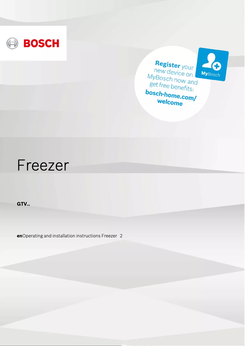 Page n°1 - Manuel utilisateur Bosch GTV15NWEAG