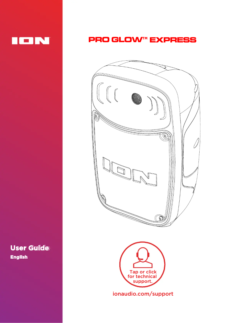 Page 1 de la notice Manuel utilisateur ION Pro Glow Express