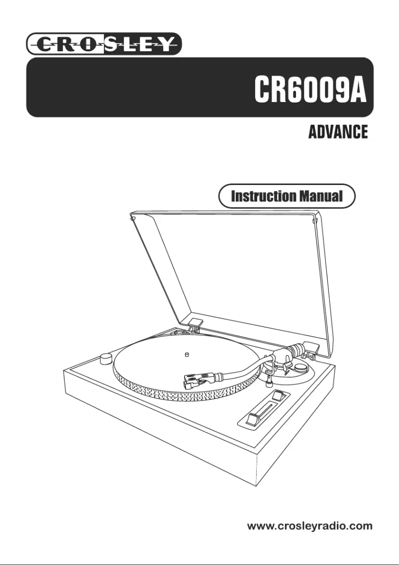 Page 1 de la notice Manuel utilisateur Crosley Advance