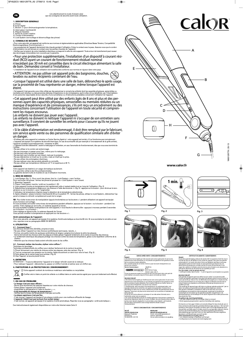 Image de la première page du manuel de l'appareil for Elite Liss&Curl 2in1 SF4522C0