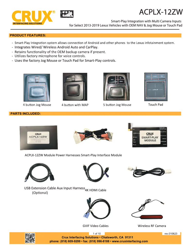 Página 1 del manual Manual de usuario CRUX ACPLX-12ZW