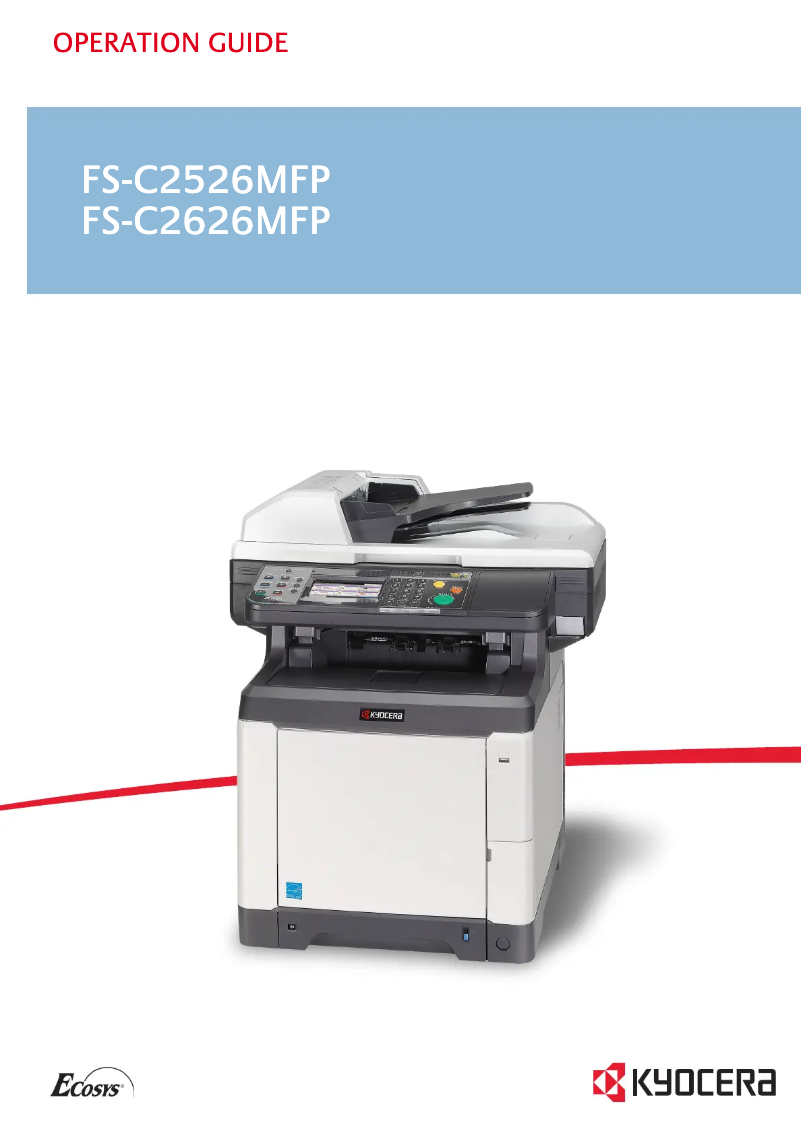 Page n°1 - Manuel utilisateur Kyocera FS-C2626MFP/KL3