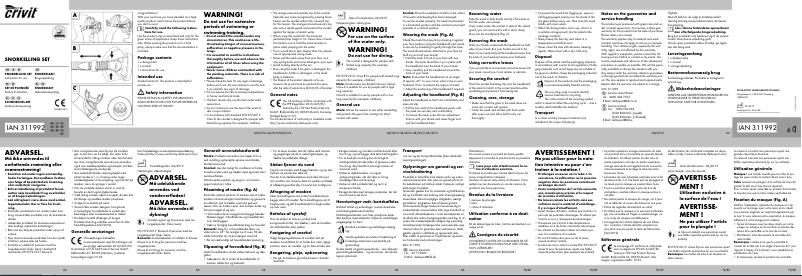 Página 1 del manual Manual de usuario Crivit IAN 311992