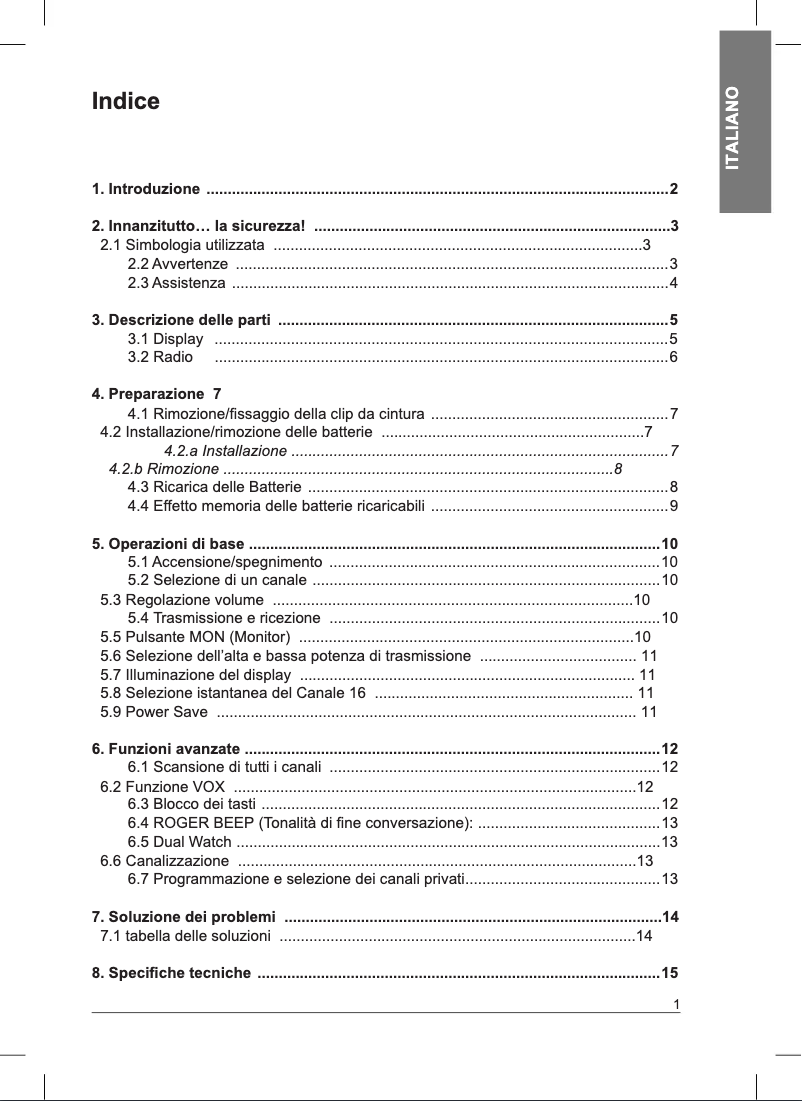 Page 1 de la notice Manuel utilisateur Midland Pacific