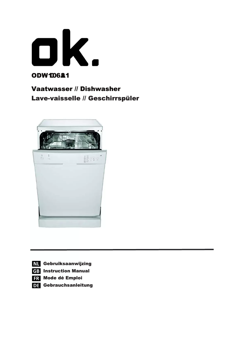 Page 1 de la notice Manuel utilisateur OK ODW 10026 A1