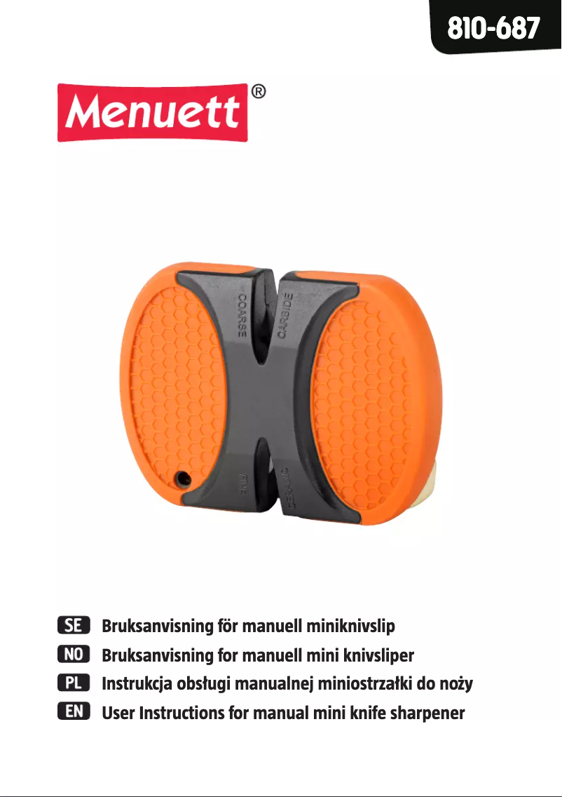 Página 1 del manual Manual de usuario Menuett 810-687