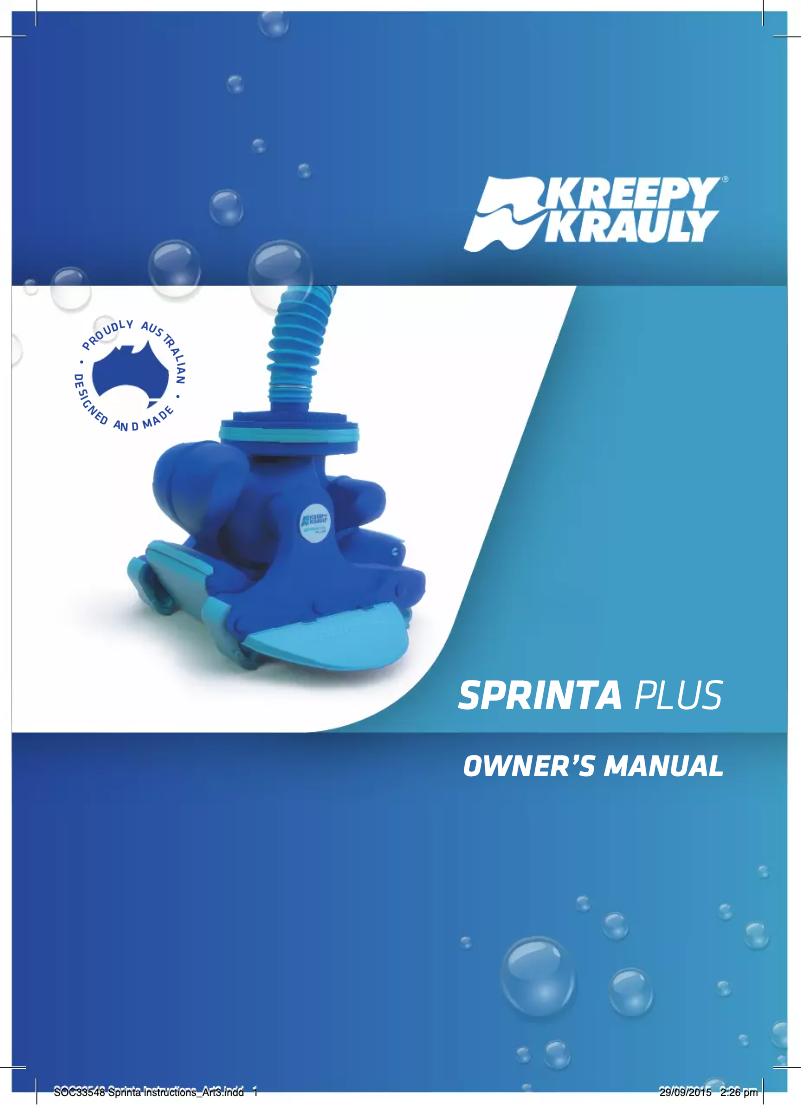 Page n°1 - Manuel utilisateur Kreepy Krauly Sprinta Plus