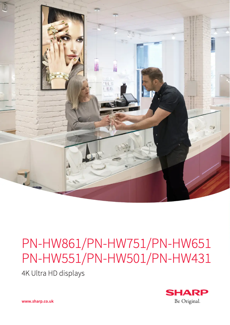 Página 1 del manual Folleto Sharp PN-HW861