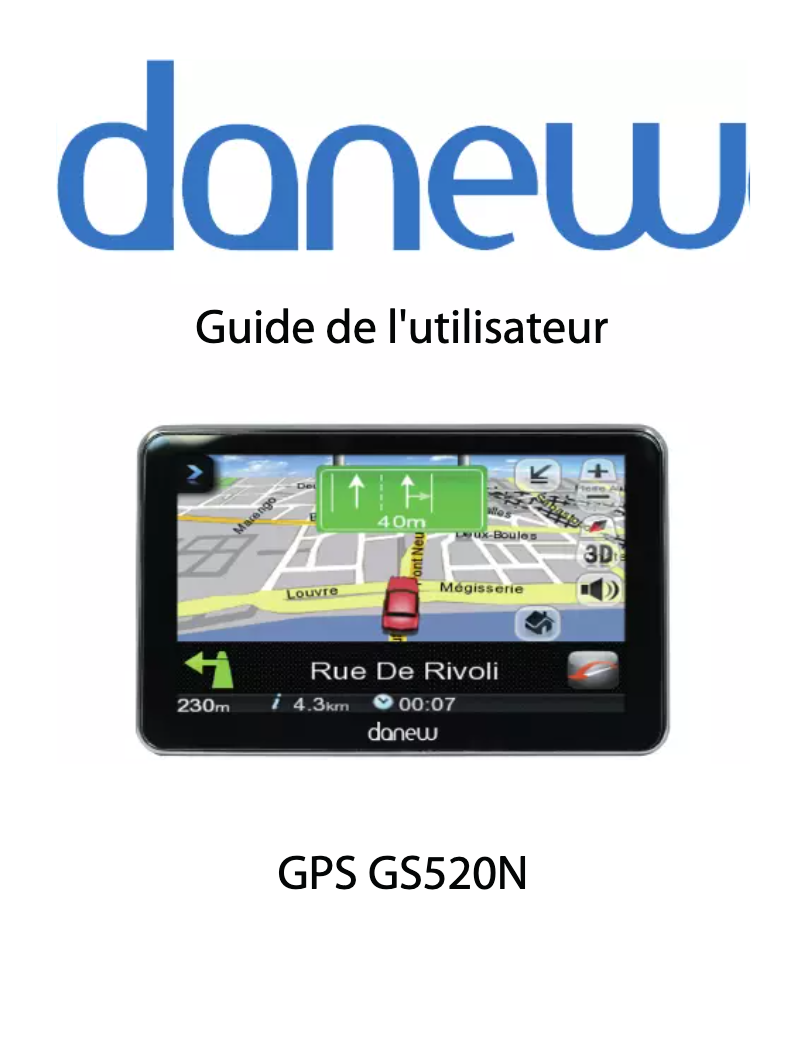 Image de la première page du manuel de l'appareil GPS GS520N