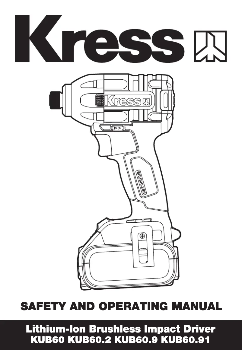 Page 1 de la notice Manuel utilisateur Kress KUB60.9
