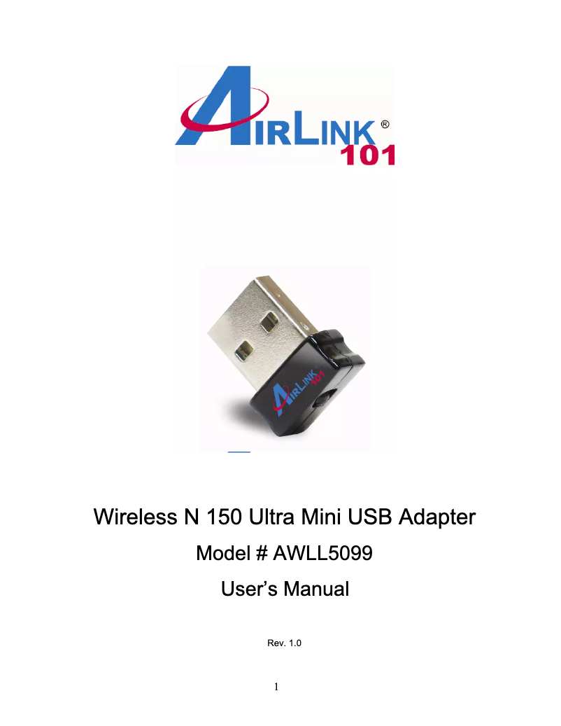 Página 1 del manual Manual de usuario AirLink AWLL5099