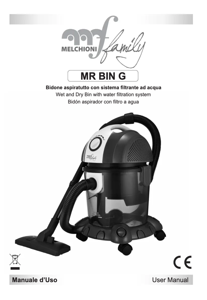 Page n°1 - Manuel utilisateur Melchioni MR BIN G