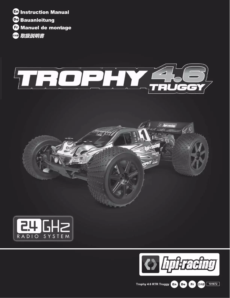 Page 1 de la notice Manuel utilisateur HPI Racing TROPHY TRUGGY