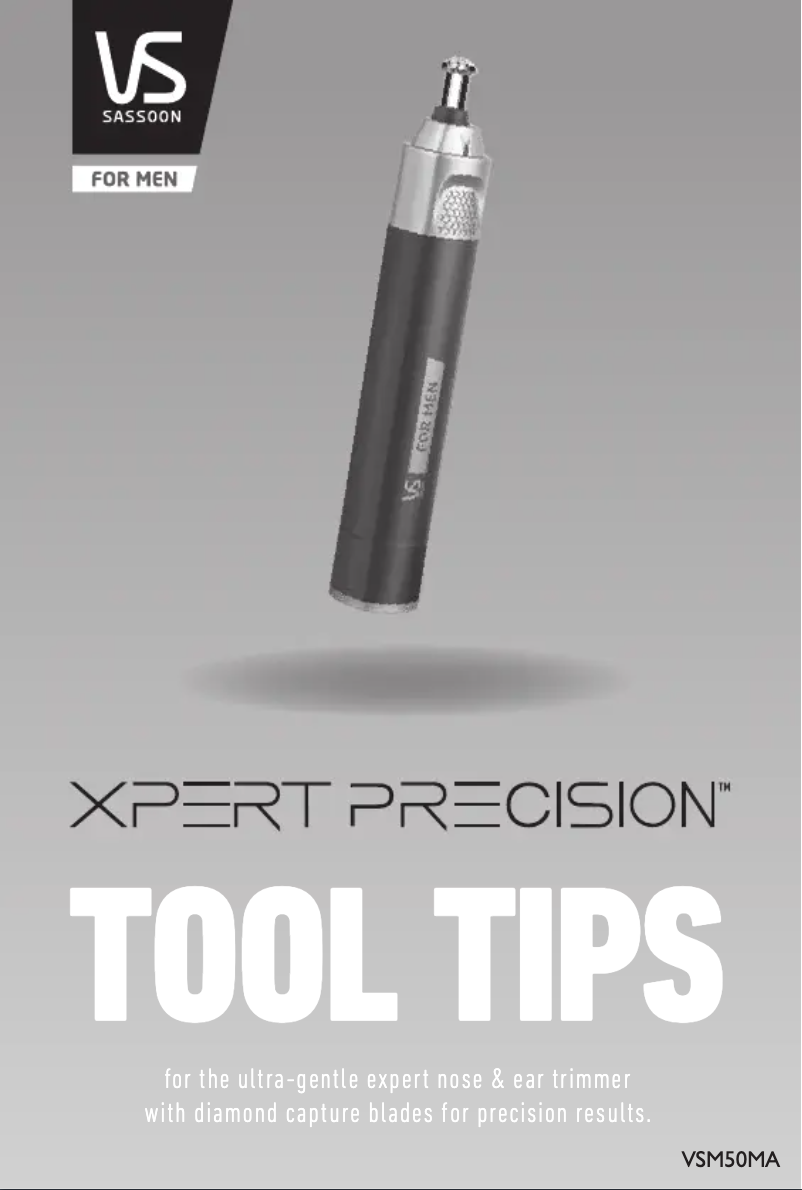 Page 1 de la notice Manuel utilisateur VS Sassoon Xpert Precision VSM50MA